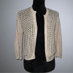 Vince Beige Knit Sweater Top Small